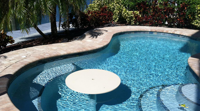 Pool Deck Pavers Pavers around the pool deck in Bradenton FL